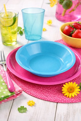 Różowe kubki plastikowe wielorazowe 25 szt