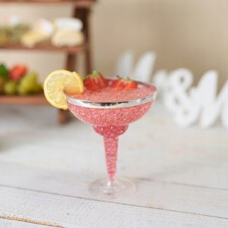 Kieliszki do martini srebrne 12 szt wielorazowe