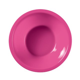 Talerz różowy plastikowy 25 szt Głęboki