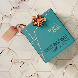 Kieliszki różowe złote Matowe 4 szt Stalowe