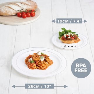 Talerze wielokrotnego użycia czarne 10 sztuk 19cm