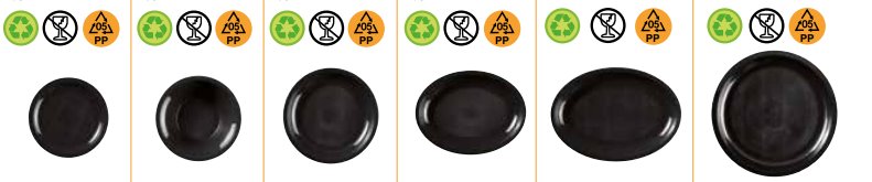 Talerz zielony plastikowy 25 szt Głęboki