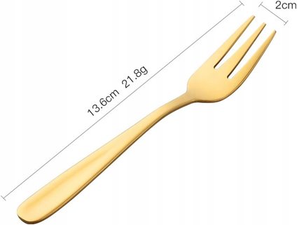 Złote widelczyki 12 szt