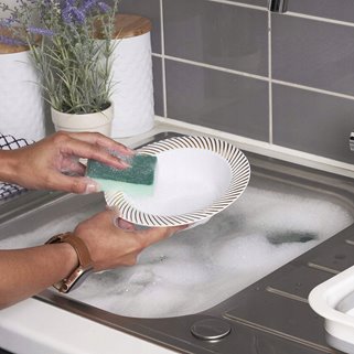 Talerze wielorazowe głębokie srebrne 10 sztuk