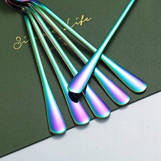 Łyżeczki do latte opalizujące 6 sztuki