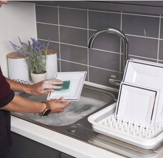 Talerze wielorazowe kwadratowe 10 sztuk