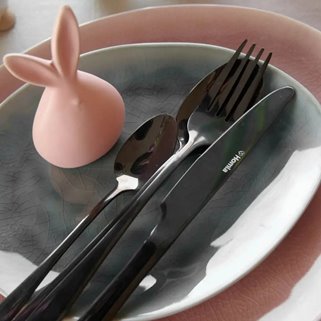 Komplet sztućców czarnych 16 el/4 os