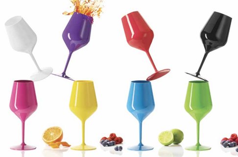 Kieliszki do wina czerwone Tworzywo do zmywarki