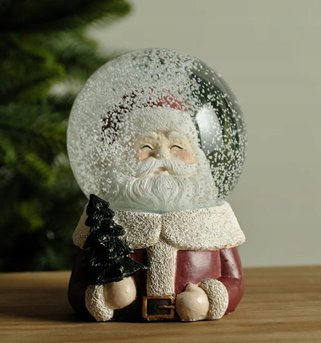 Kula śnieżna z mikołajem Dekoracyjna kula śnieżna z płatkami śniegu