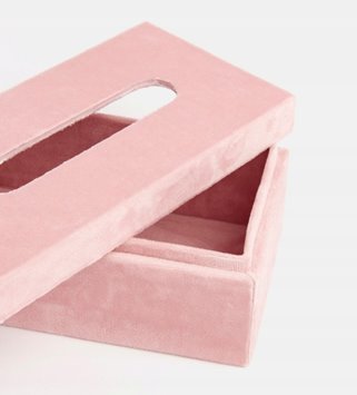 Różowy Chustecznik pojemnik pudełko na chusteczki róż