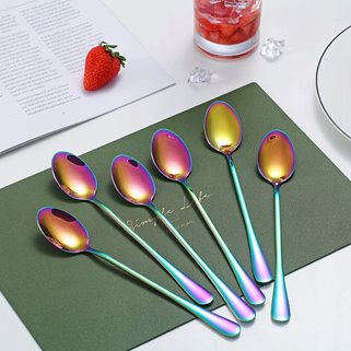 Łyżeczki do latte opalizujące 6 sztuki