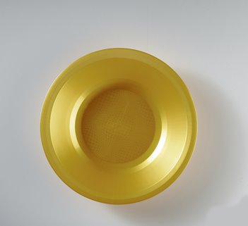 Talerze złote plastikowe ZMYWARKA Głębokie