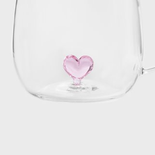 Szklanka do napojów Homla 400 ml z serduszkiem z sercem walentynki prezent