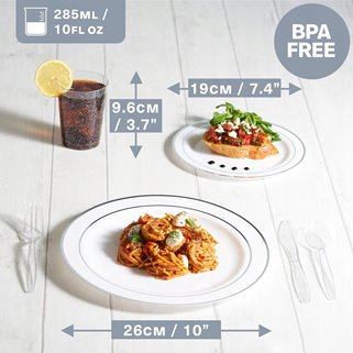 Zestaw imprezowy dla 25 osób srebrny