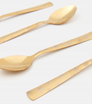 Łyżeczki świąteczne złote 4 sztuki