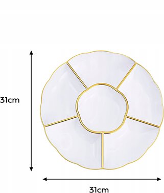 Półmisek plastikowy do przekąsek złoty Wielorazowy