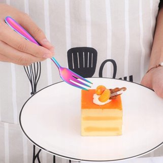 Widelczyki deserowe opalizujące 8 sztuk