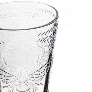 Szklanka do drinków Homla ze złota nóżką 0,35 ml śliczna na wiosnę lato