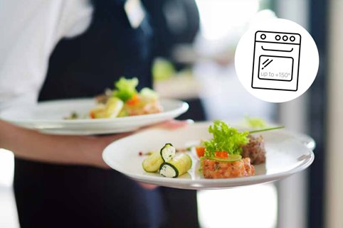 Talerz obiadowy plastikowy PREMIUM Zmywarka biały