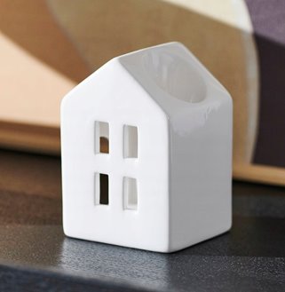 Domek dekoracyjny biały 9,5 cm