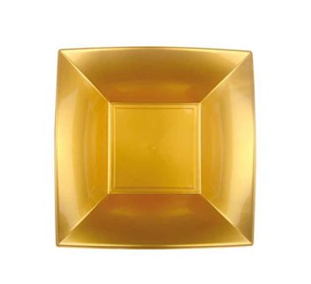 Złoty talerz Głęboki kwadratowy mikrofala zmywarka