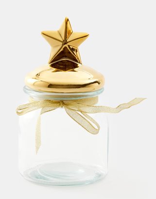 Pojemnik Świąteczny z gwiazdą złoty
