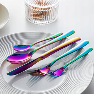 Opalizujące sztućce 30 el/ 6 os