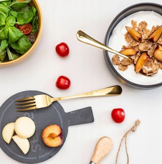 Sztućce złote 36 e l/ 6 os