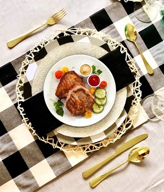 Sztućce złote 36 e l/ 6 os