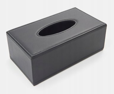 Chustecznik czarny ekoskóra