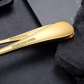 Sztućce do serwowania złote 10 el