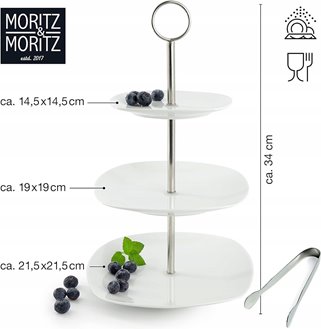 Patera biała ze szczypcami Moritz&Moritz