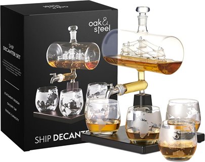 Karafka do whisky statek 1,5 l