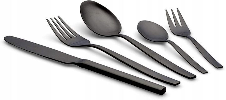 Czarne sztućce Echtwerk 30 el/ 6 os