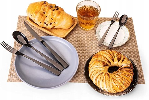 Sztućce Otto Koning czarne 20 el / 4 os