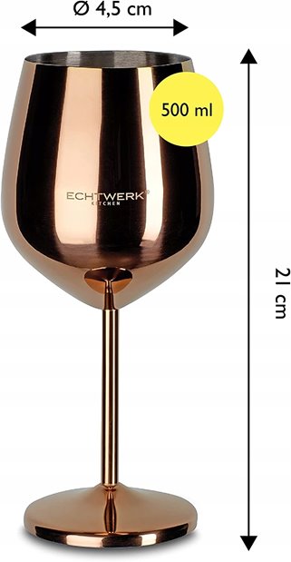 Kieliszek do wina miedziany stalowy  0,5 l