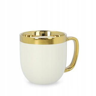 Kubek biały ze złotym rantem 280 ml
