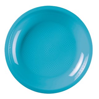 Talerz Niebieski plastikowy 25 szt wielorazowy