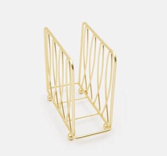 Złoty serwetnik metalowy