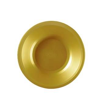 Talerze złote plastikowe ZMYWARKA Głębokie