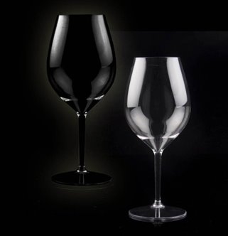 Kieliszek plastikowy do wina czarny z Tworzywa