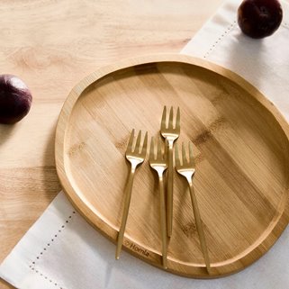 Złote widelczyki 4 sztuki