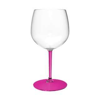 Kieliszek plastikowy do wina różowy Tritan 550 ml