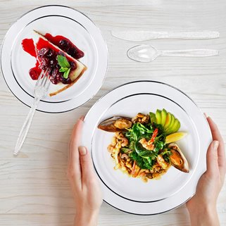 Zestaw imprezowy dla 25 osób srebrny