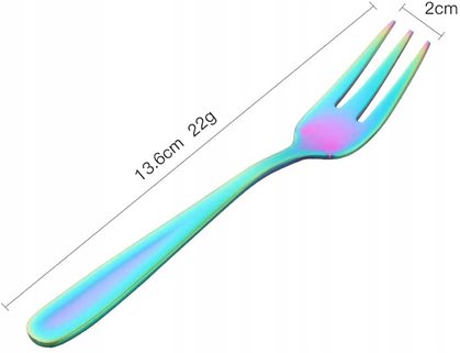 Opalizujące widelczyki deserowe 12 sztuk