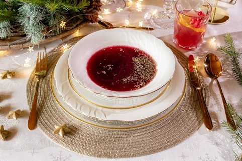 Sztućce złote 36 e l/ 6 os