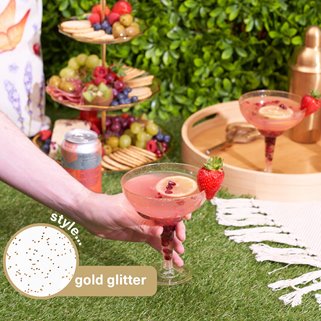 Złote kieliszki wielorazowe do Margarity 12 sztuk