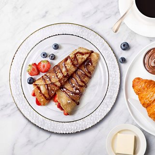 Talerze plastikowe wielorazowe młotkowane 10szt