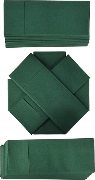 Kieszonki na sztućce zielone 12 sztuk