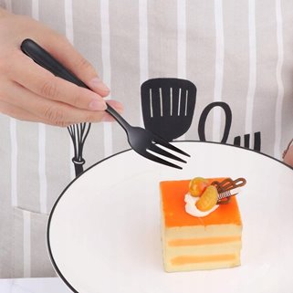 Czarne widelczyki 8 sztuk